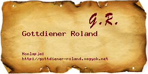 Gottdiener Roland névjegykártya